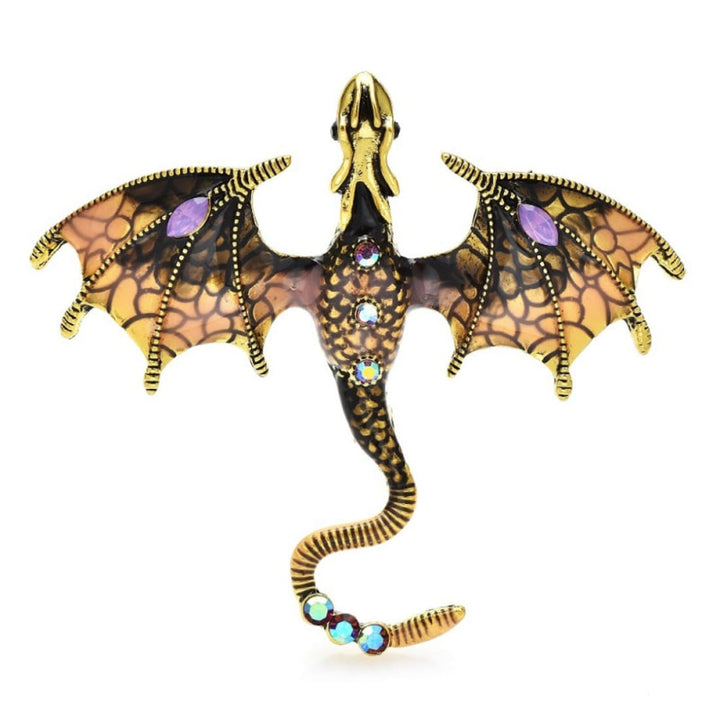 Broche Dragon Laranja Acessórios