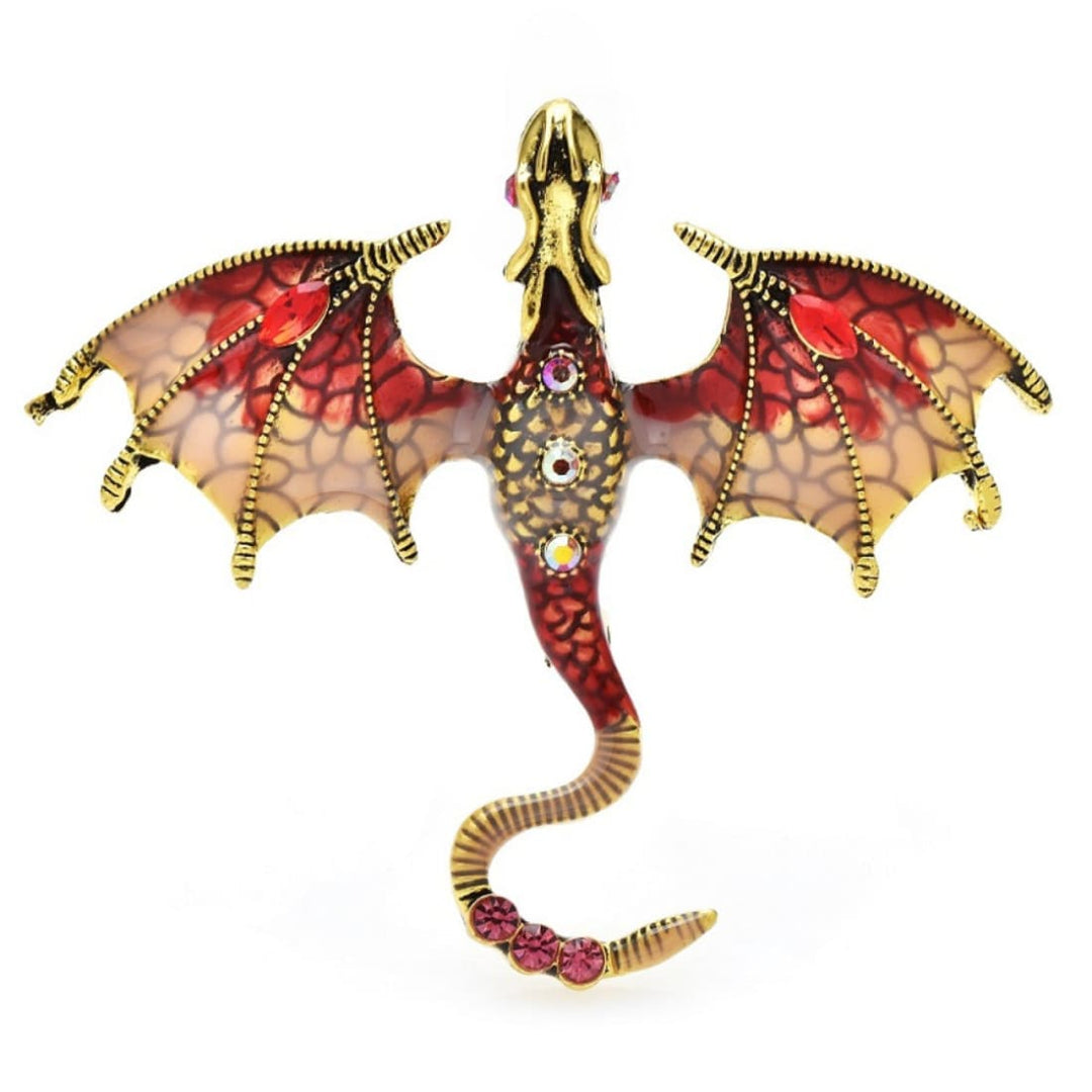 Broche Dragon Vermelho Acessórios