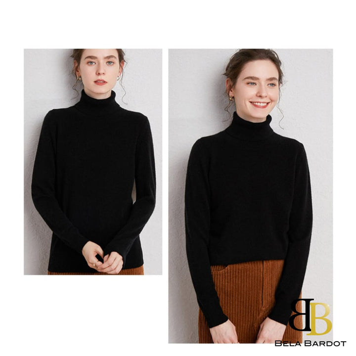 Blusa Lã Merino Turtleneck Emma Blusa De Frio