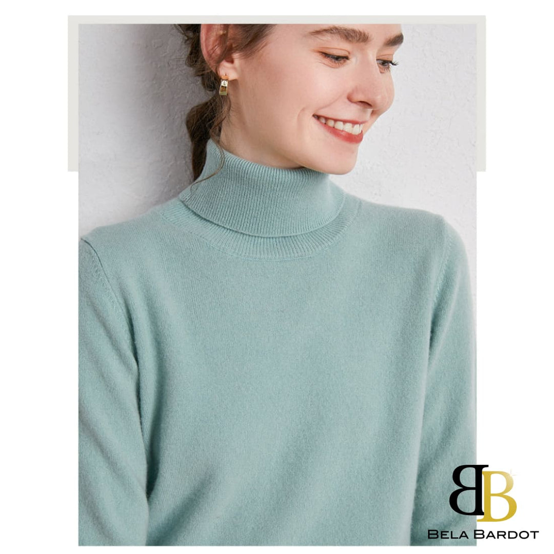 Blusa Lã Merino Turtleneck Emma Blusa De Frio