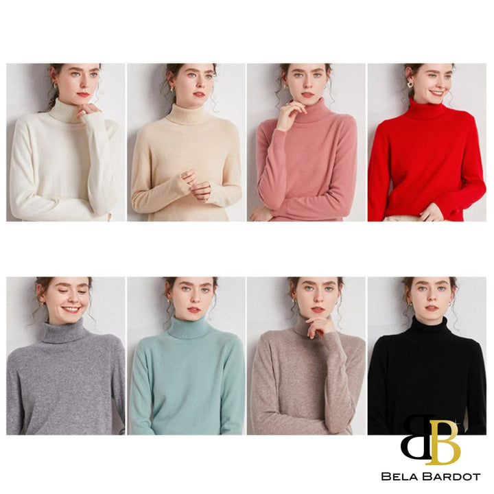 Blusa Lã Merino Turtleneck Emma Blusa De Frio