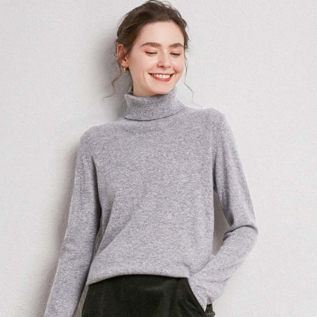 Blusa Lã Merino Turtleneck Emma Blusa De Frio