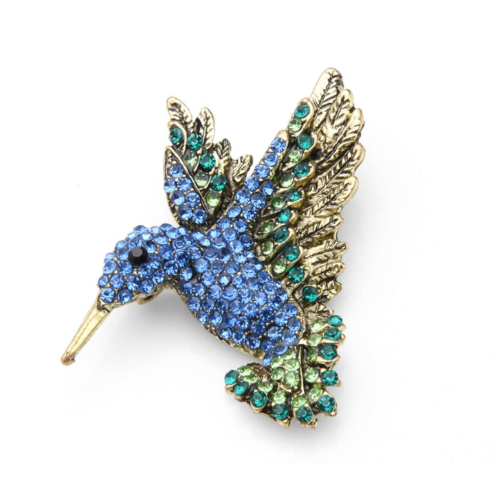 Broche Beija-Flor Azul Acessórios