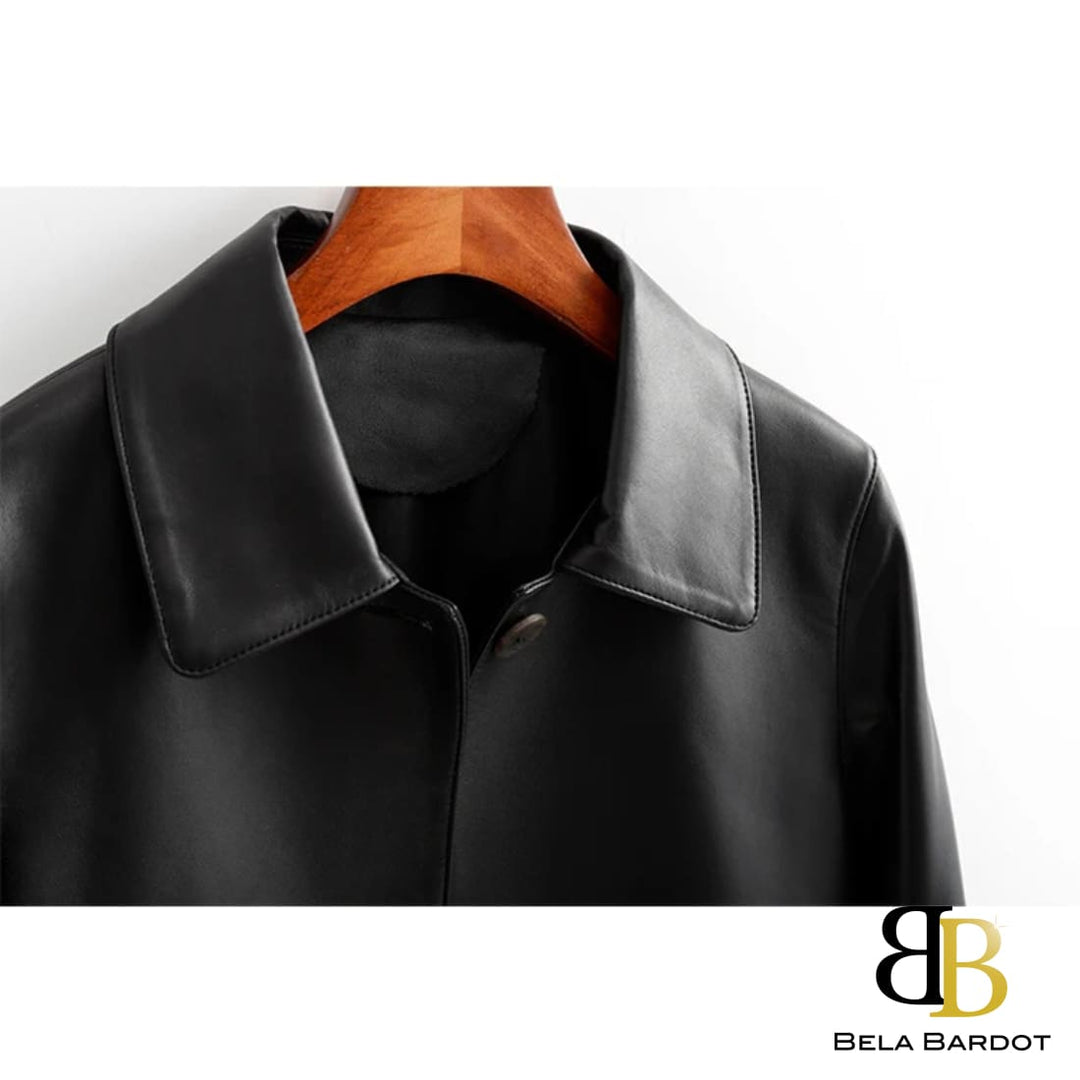 Louise Genuine Leather Jacket Casaco