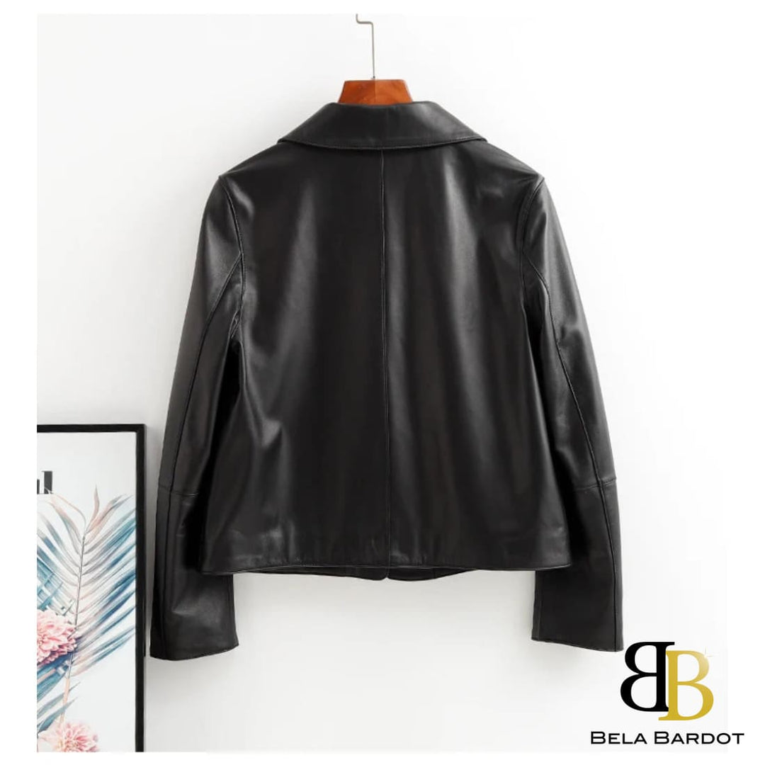 Louise Genuine Leather Jacket Casaco