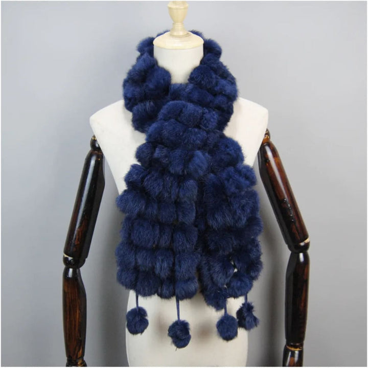 Luxury Pompoms Rabbit Fur Scarf Scarf