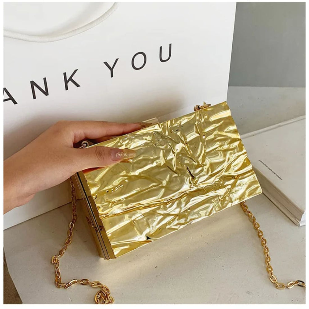 Penelope Glamour Clutch Bag Gold Acessórios