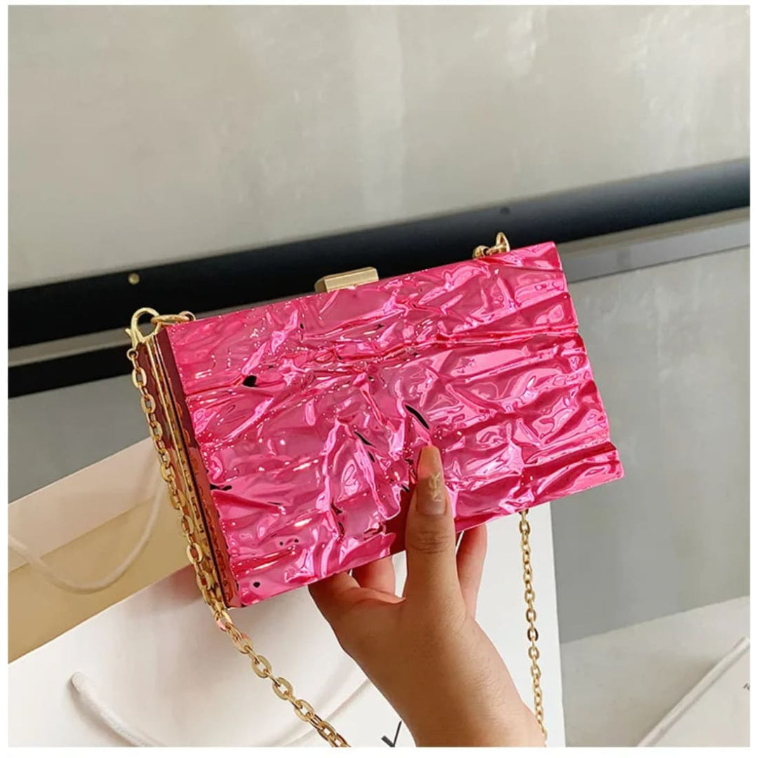 Penelope Glamour Clutch Bag Pink Acessórios