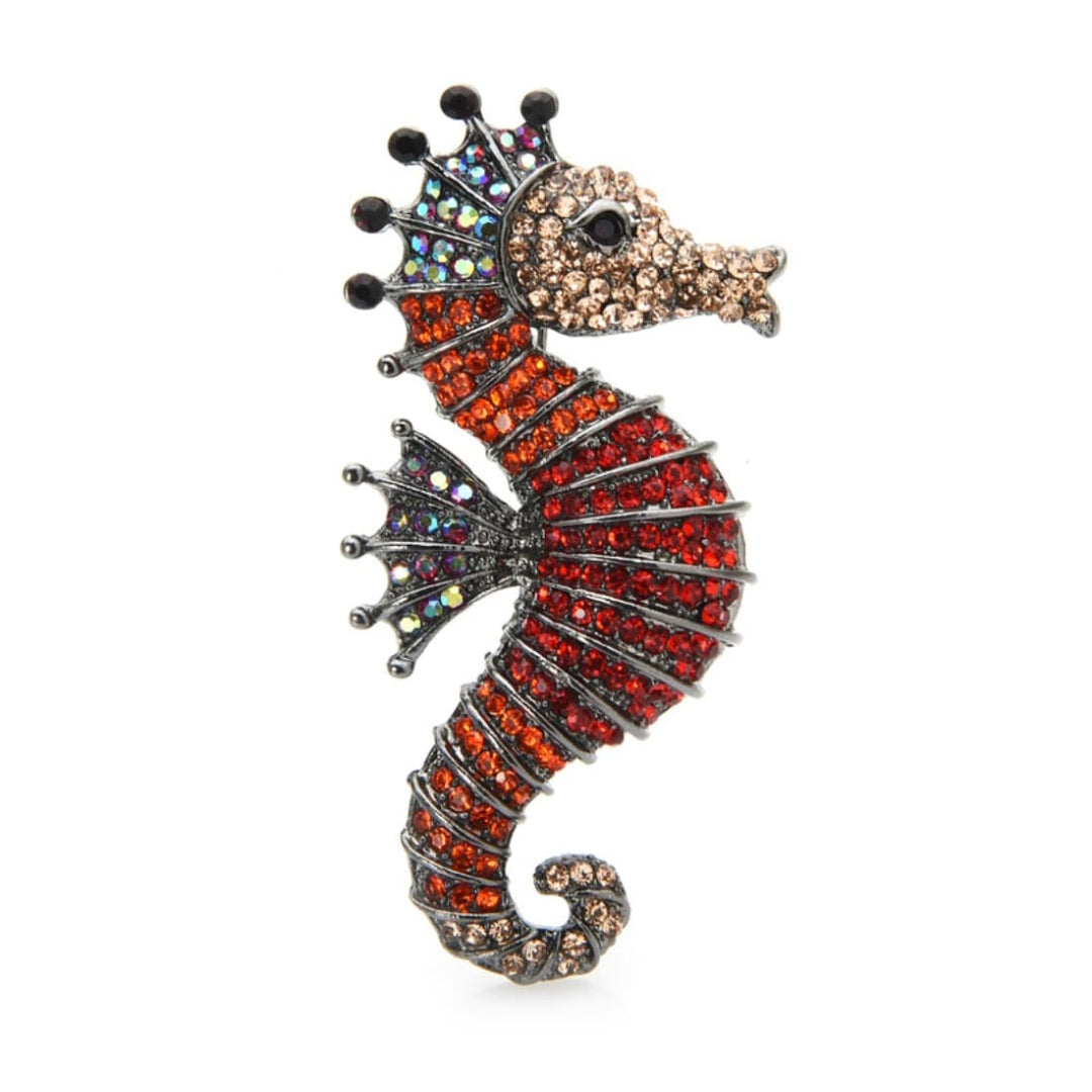 Broche Seahorse Vermelho Acessórios