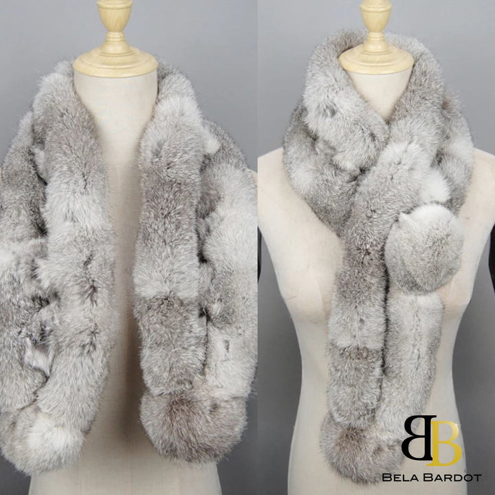 Zoe Luxury Rabbit Fur Scarf Scarf