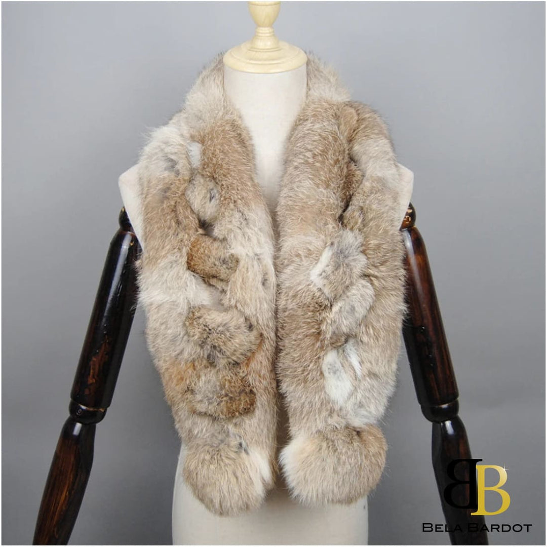 Zoe Luxury Rabbit Fur Scarf Scarf