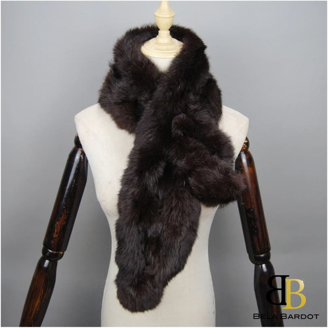 Zoe Luxury Rabbit Fur Scarf Scarf